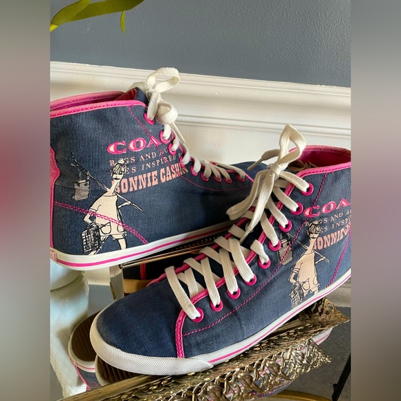 Coach RARE Bonnie Cashin High Top Sneakers- size 10 - Picture 4 of 7